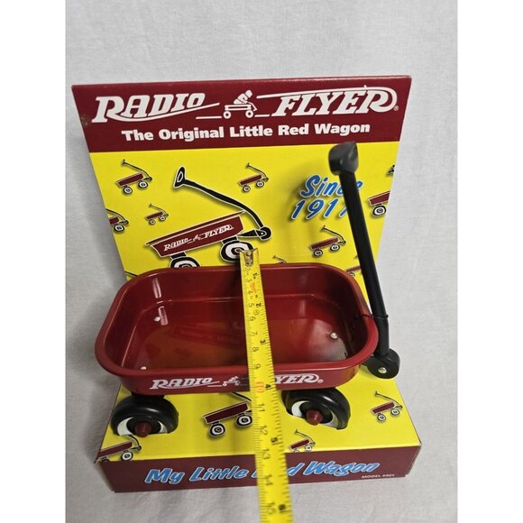 Radio Flyer Little Red Wagon Working Handle Metal Toy Small Mini- Fits Dolls - Picture 4 of 5
